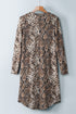 Print Colorblock Long Cardigan